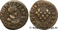 FRANCE Double tournois, type 2 de Poitiers LOUIS XIII LE JUSTE Poitiers 1620 (20mm, 4,62g, 6h) -