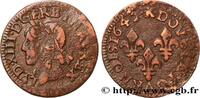 FRANCE Double tournois, type de Warin LOUIS XIII LE JUSTE Bordeaux 1642 (20,5mm, 2,22g, 6h) -