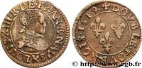 FRANCE Double tournois, type 4 LOUIS XIII LE JUSTE Bordeaux 1619 (20mm, 2,83g, 6h) -