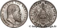 ALLEMAGNE - ROYAUME DE WURTEMBERG - GUILLAUME II 3 Mark ALLEMAGNE - ROYAUME DE WURTEMBERG - GUILLAUME II Stuttgart 1909 (33mm, 16,68g, 12h) -