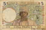 AFRIQUE OCCIDENTALE FRANÇAISE 5 Francs AFRIQUE OCCIDENTALE FRANÇAISE 5 Francs 1936 TB -