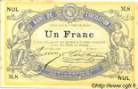 FRANCE régionalisme et divers 1 Franc Non émis FRANCE régionalisme et divers 1 Franc Non émis 1870 SPL -
