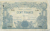 FRANCE 100 Francs type 1862 - Bleu à indices Noirs FRANCE 100 Francs type 1862 - Bleu à indices Noirs 1871 TB+ -