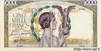 FRANCE 5000 Francs VICTOIRE Impression à plat FRANCE 5000 Francs VICTOIRE Impression à plat 1942 SUP+ -