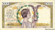 FRANCE 5000 Francs VICTOIRE Impression à plat FRANCE 5000 Francs VICTOIRE Impression à plat 1942 SUP+ -