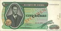 ZAÏRE 5 Zaïres Épreuve ZAÏRE 5 Zaïres Épreuve 1972 SUP -