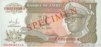 ZAÏRE 1 Nouveau Likuta Spécimen ZAÏRE 1 Nouveau Likuta Spécimen 1993 pr.NEUF -