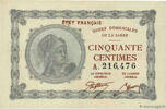 FRANCE 50 Centimes MINES DOMANIALES DE LA SARRE FRANCE 50 Centimes MINES DOMANIALES DE LA SARRE 1920 SPL+ -