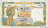 FRANCE 500 Francs LA PAIX FRANCE 500 Francs LA PAIX 1940 pr.TTB -