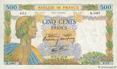 FRANCE 500 Francs LA PAIX FRANCE 500 Francs LA PAIX 1940 TTB -