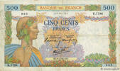FRANCE 500 Francs LA PAIX FRANCE 500 Francs LA PAIX 1941 TB+ -