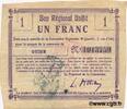 FRANCE régionalisme et divers 1 Franc FRANCE régionalisme et divers 1 Franc 1916 TTB -