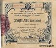 FRANCE régionalisme et divers 50 Centimes FRANCE régionalisme et divers 50 Centimes 1915 TTB -