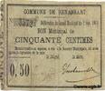 FRANCE régionalisme et divers 50 Centimes FRANCE régionalisme et divers 50 Centimes 1915 TB -