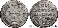 LA DYNASTIE ISAURIENNE (717-867) Miliaresion LÉON III et CONSTANTIN V Constantinople c. 720-741 (20,5mm, 1,82g, 11h) -