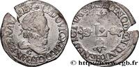FRANCE Demi-franc au grand buste lauré et au col fraisé LOUIS XIII LE JUSTE Saint-Lô 1615 (29mm, 6,34g, 11h) -