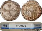 FRANCE Quart d'écu de Navarre LOUIS XIII LE JUSTE Saint-Palais 1612 (29,4mm, 9,52g, 9h) -