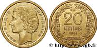 FRANCE Essai du concours de 20 centimes par Robert CINQUIÈME RÉPUBLIQUE Paris 1961 (23,5mm, 4g, 6h) -