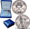 FRANCE Belle Épreuve 100 francs - Charlie Chaplin COMMÉMORATIVES MONNAIE DE PARIS 1995 (37mm, 22,20g, h) -