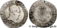 FRANCE Quart de franc au col plat HENRI III Saint-Lô 1587 (25,5mm, 3,38g, 3h) -
