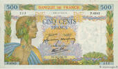 FRANCE 500 Francs LA PAIX FRANCE 500 Francs LA PAIX 1942 TTB+ -