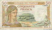 FRANCE 50 Francs CÉRÈS FRANCE 50 Francs CÉRÈS 1936 TB+ -
