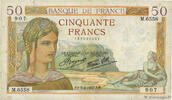 FRANCE 50 Francs CÉRÈS modifié FRANCE 50 Francs CÉRÈS modifié 1937 TB -