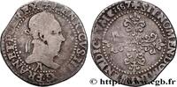 FRANCE Quart de franc au col plat HENRI III Paris 1587 (24,5mm, 3,13g, 10h) -