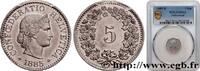 SUISSE 5 Centimes (Rappen) SUISSE Berne 1885 (17mm, 2,00g, 12h) -