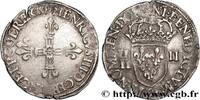FRANCE Quart d'écu, croix de face HENRI III Rennes n.d. (29,5mm, 9,55g, 6h) -