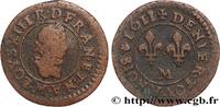 FRANCE Denier tournois LOUIS XIII LE JUSTE Toulouse 1611 (17,5mm, 1,23g, 6h) -