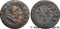 FRANCE Denier tournois, type 3 LOUIS XIII LE JUSTE Paris 1629 (17mm, 1,77g, 6h) -
