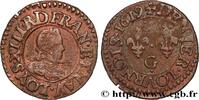 FRANCE Denier tournois, type 1 de Poitiers, buste A LOUIS XIII LE JUSTE Poitiers 1619 (18mm, 1,38g, 6h) -