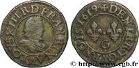 FRANCE Denier tournois, type 1 de Poitiers, buste A LOUIS XIII LE JUSTE Poitiers 1619 (18mm, 1,22g, 12h) -