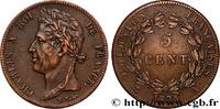 COLONIES FRANÇAISES - Charles X, pour la Guyane 5 Centimes Charles X COLONIES FRANÇAISES - Charles X, pour la Guyane Paris - A 1828 (27mm, 10,32g, 6h) -