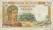 FRANCE 50 Francs CÉRÈS modifié FRANCE 50 Francs CÉRÈS modifié 1937 TB+ -