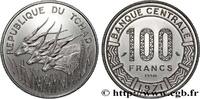 TCHAD Essai de 100 Francs type “Banque Centrale”, antilo TCHAD Paris 1971 (25mm, 7,03g, 6h) -
