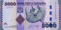 TANZANIE 5000 Shilingi TANZANIE 5000 Shilingi 2020 NEUF -
