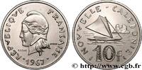 NOUVELLE CALÉDONIE Essai de 10 Francs Marianne / voilier NOUVELLE CALÉDONIE Paris 1967 (24mm, 6,05g, 6h) -