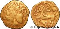 FRANCE Quart de statère d'or, classe V PARISII (Région de Paris) Paris (75) c. 60-52 AC. (14mm, 1,61g, 3h) -