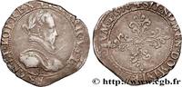FRANCE Demi-franc au col plat HENRI III Troyes 1578 (28mm, 6,86g, 12h) -