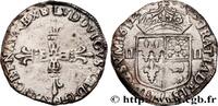 FRANCE Quart d'écu de Béarn LOUIS XIII LE JUSTE Morlaàs 1612 (29,5mm, 8,80g, 7h) -