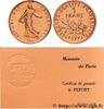 FRANCE Piéfort en Or de 1 franc Semeuse PIÉFORTS Pessac 1977 (24mm, 24g, 6h) -