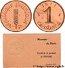 FRANCE Piéfort en Or de 1 centime Épi PIÉFORTS Pessac 1977 (15mm, 7,5g, 6h) -