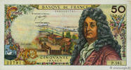 FRANCE 50 Francs RACINE FRANCE 50 Francs RACINE 1970 SPL -