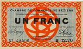 FRANCE régionalisme et divers 1 Franc FRANCE régionalisme et divers 1 Franc 1914 SUP+ -