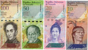 VENEZUELA 10, 20, 50 et 100 Bolivares Lot VENEZUELA 10, 20, 50 et 100 Bolivares Lot 2009 pr.NEUF -