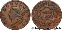 ÉTATS-UNIS D'AMÉRIQUE 1 Cent Liberté “Braided Hair” variété moyennes let ÉTATS-UNIS D'AMÉRIQUE 1831 (27,5mm, 10,30g, 6h) -