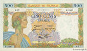 FRANCE 500 Francs LA PAIX FRANCE 500 Francs LA PAIX 1942 SPL -
