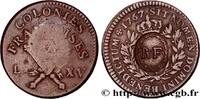 LOUIS XV DIT LE BIEN AIMÉ 3 Sous 9 Deniers ou 1/4 d’esqualin contremarqué RF LOUIS XV DIT LE BIEN AIMÉ Paris 1767 (28mm, 12,95000g, 6h) -